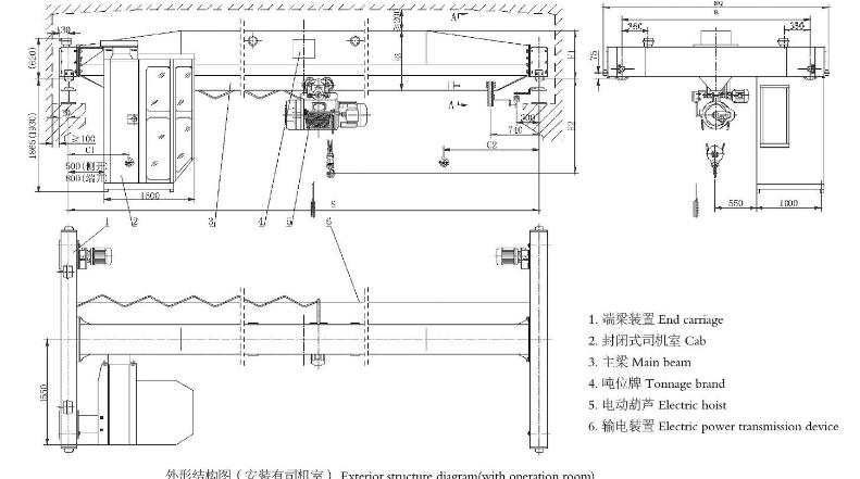 32噸電動(dòng)式單梁起重機(jī)性能參數(shù)