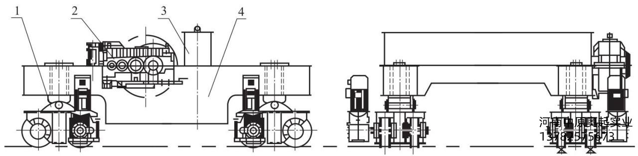 圖3-3大歐式起重機(jī)小車(chē)